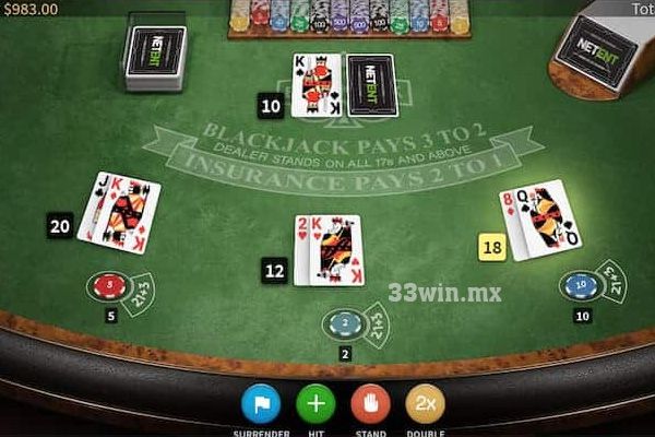 Blackjack - Sảnh game casino online 33win