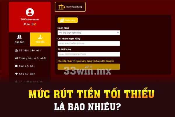 Mức nạp tiền tối thiểu tại sân chơi là bao nhiêu?